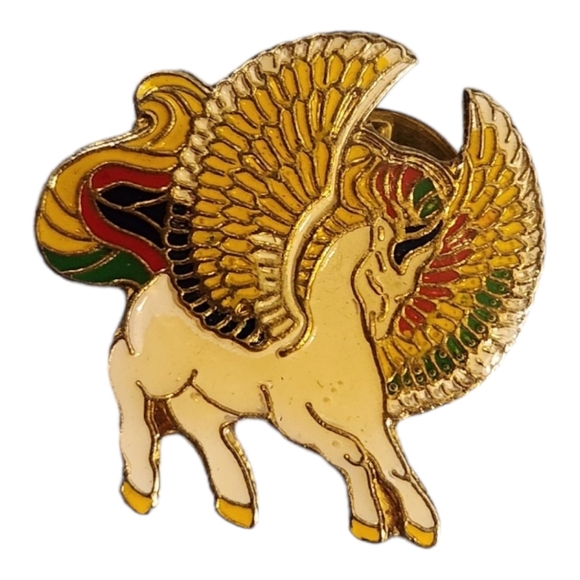 Vintage Jewelry - Vintage Rainbow Unicorn Lapel Pin